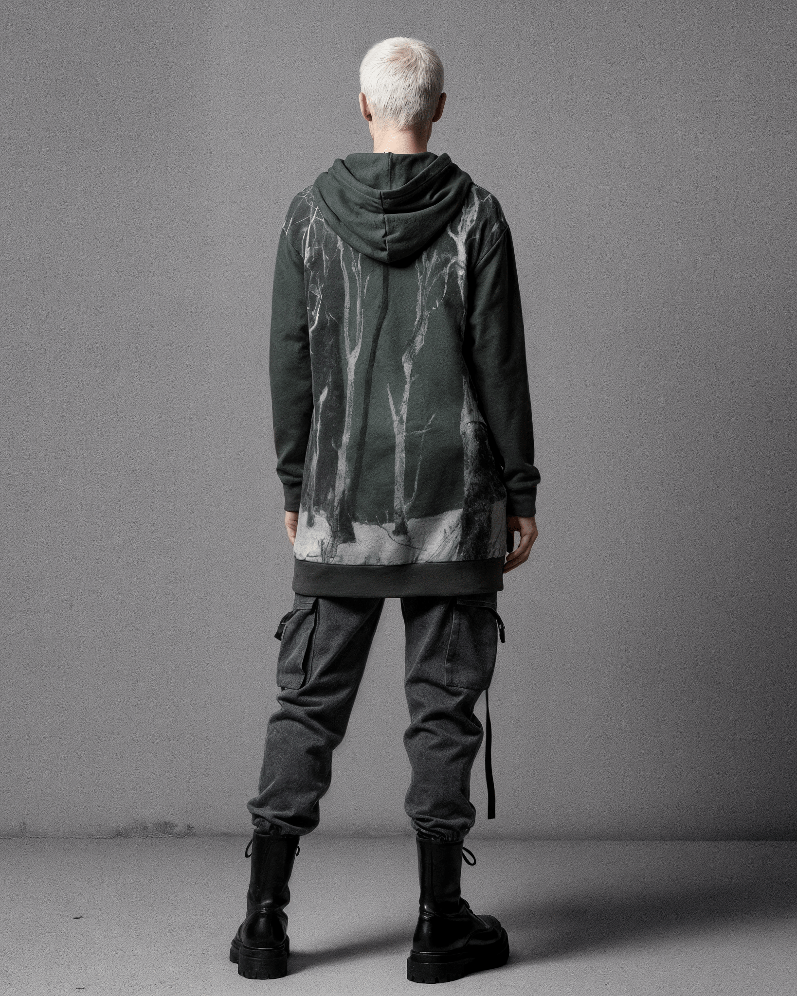 LAST TREES by Riffhaus - Women's Long Hoodie - Aurora Frozen Riff