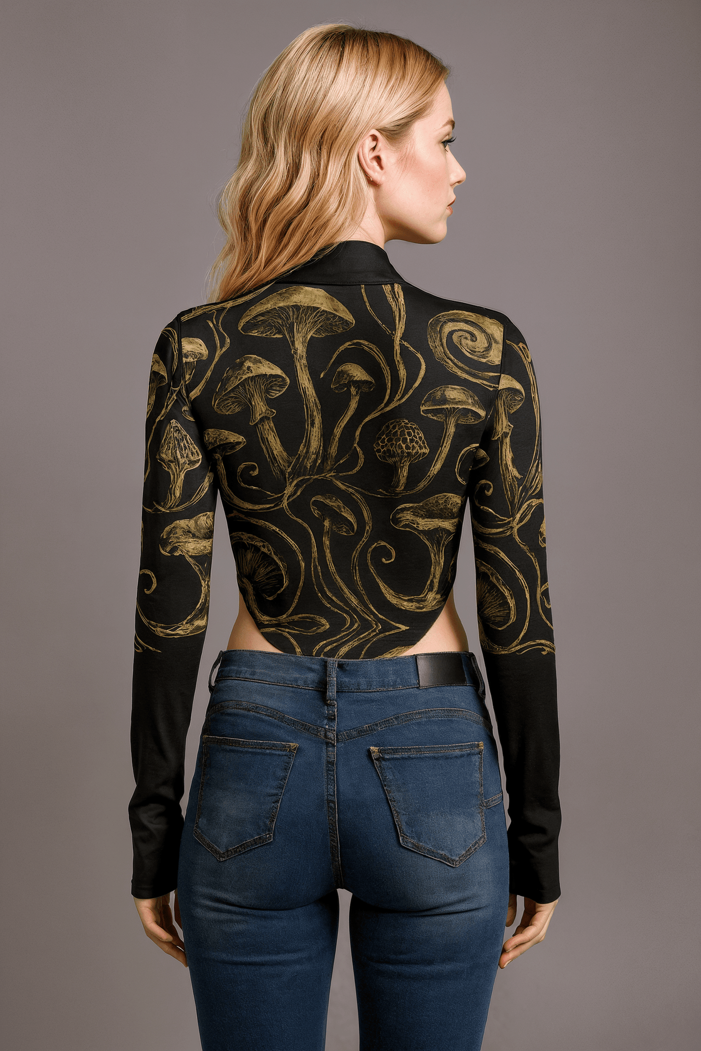 CRAWLING - Women's Turtleneck Bodysuit - Sofia Isella Riff