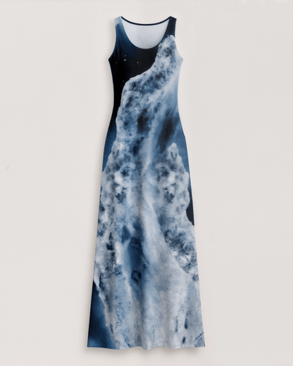 HOPE by Riffhaus - Women's Vest Dress | Length To Ankle - Aurora Frozen Riff