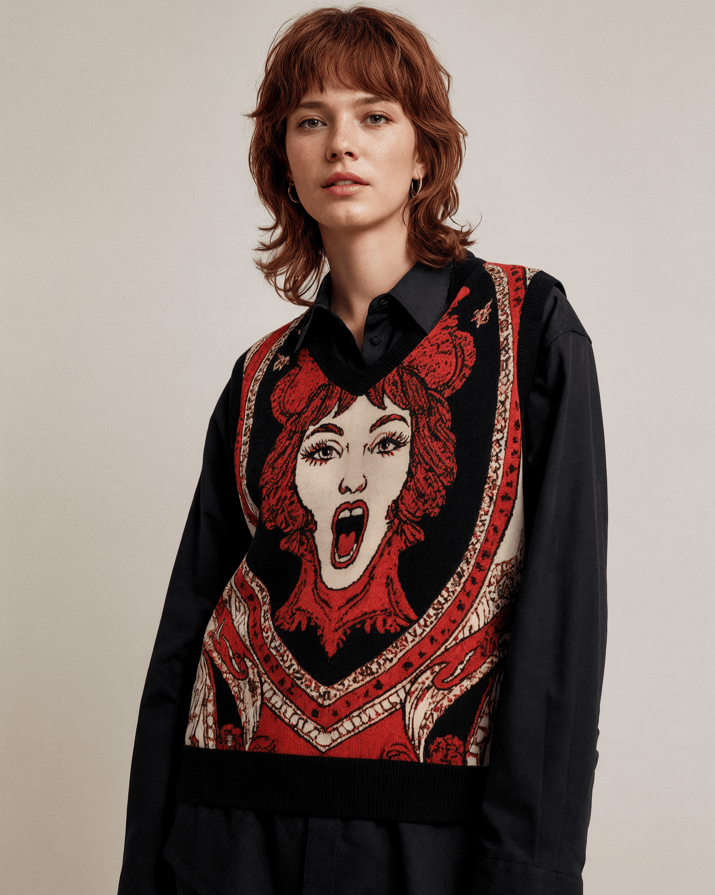 SCREAM by Riffhaus - Knit V-Neck Vest - Florence + The Machine Riff