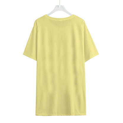 Riff Haus Men's Butter Yellow T-Shirt with Fun Print | Loose Fit | Jersey Fabric