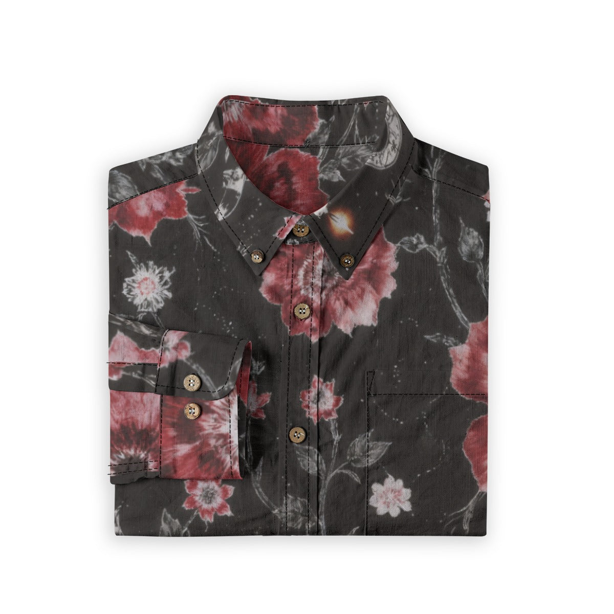 THISTLE by Riffhaus - Men's Casual Lapel Long Sleeve Cotton Shirt - Florence + The Machine Riff