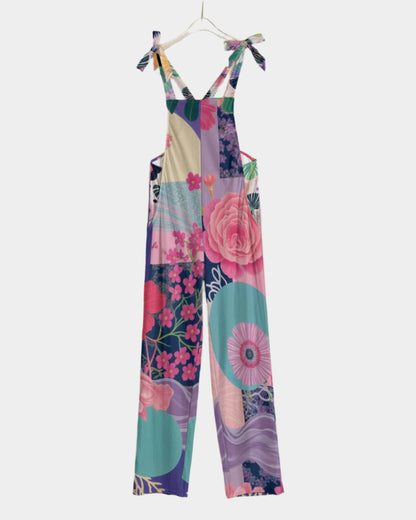 Riff Haus Women's Jumpsuit with Tropical Print for Summer Ease and Style