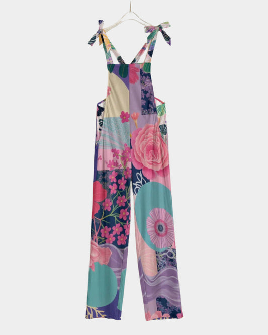 Riff Haus Women's Jumpsuit with Tropical Print for Summer Ease and Style