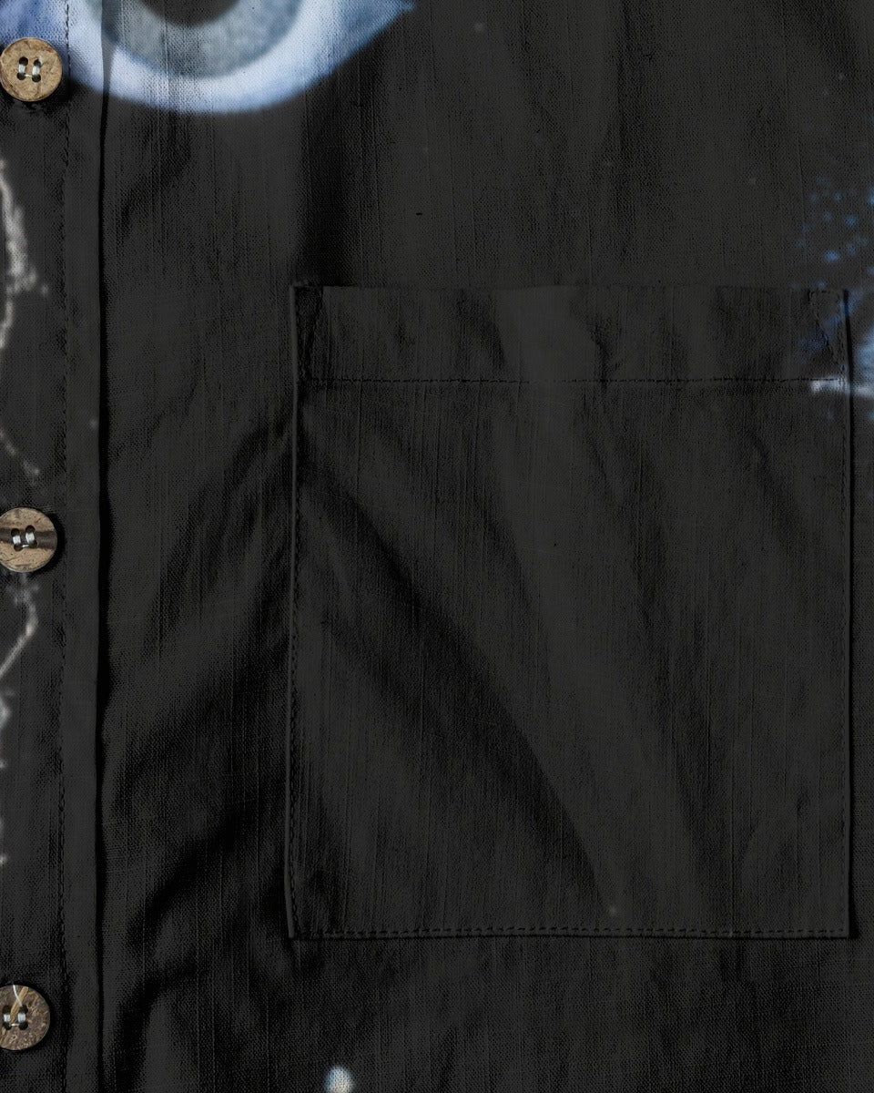 EYES OPEN by Riffhaus - Unisex Breathable Cotton Shirt - Aurora Frozen Riff