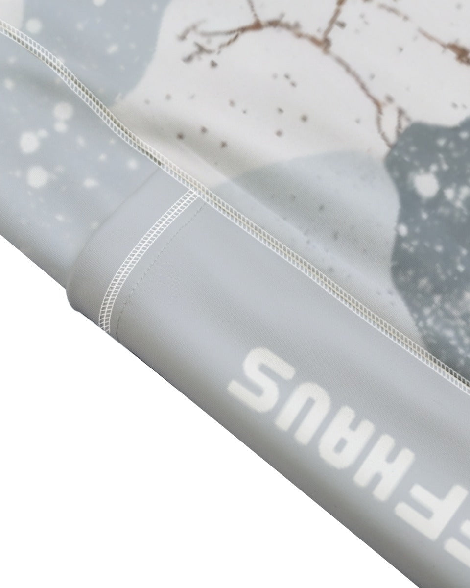 SNOW CAMOUFLAGE by Riffhaus - Functional Women's Yoga Leggings With Pockets - Aurora Frozen Riff