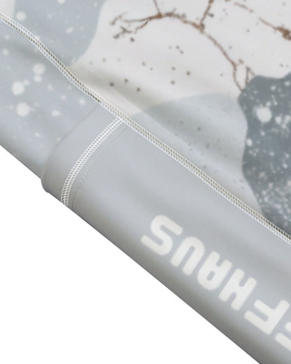 SNOW CAMOUFLAGE by Riffhaus - Functional Women's Yoga Leggings With Pockets - Aurora Frozen Riff