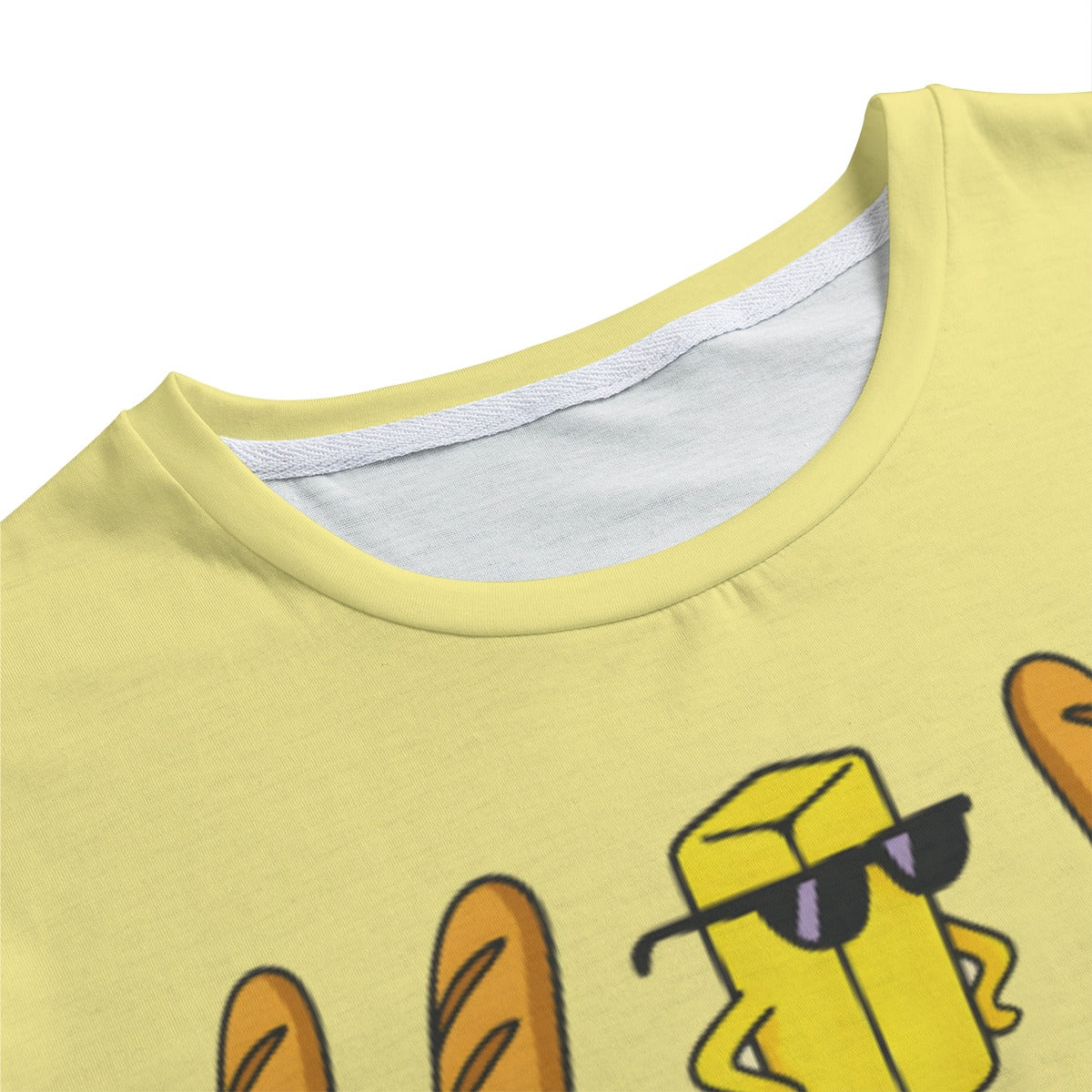 Riff Haus Men's Butter Yellow T-Shirt with Fun Print | Loose Fit | Jersey Fabric