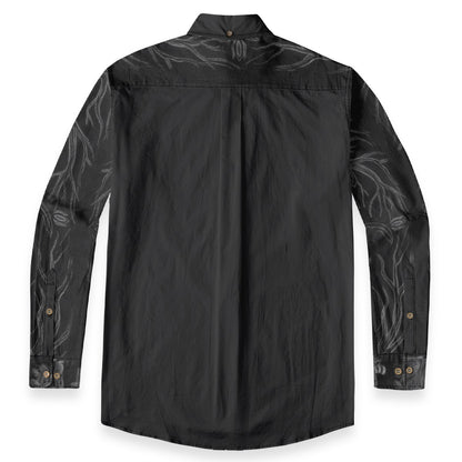 PRAYER by Riffhaus - Casual Lapel Long Sleeve Cotton Shirt - Riff on Rosalía's Berghain