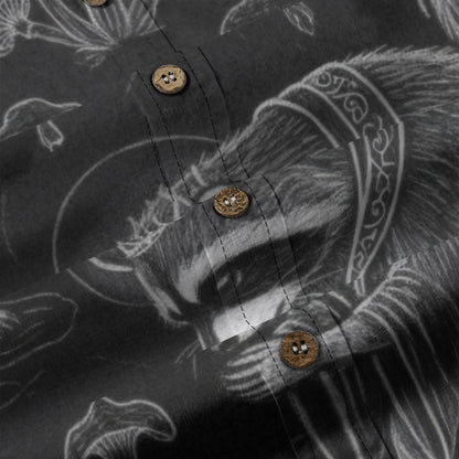 PRAYER by Riffhaus - Casual Lapel Long Sleeve Cotton Shirt - Riff on Rosalía's Berghain