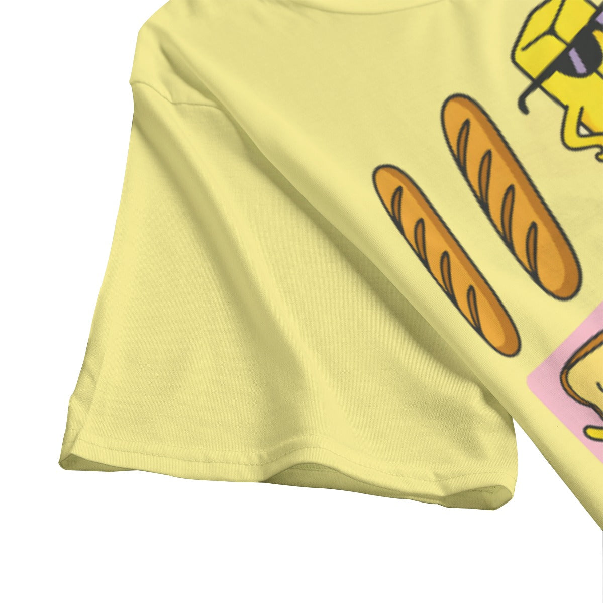 Riff Haus Men's Butter Yellow T-Shirt with Fun Print | Loose Fit | Jersey Fabric