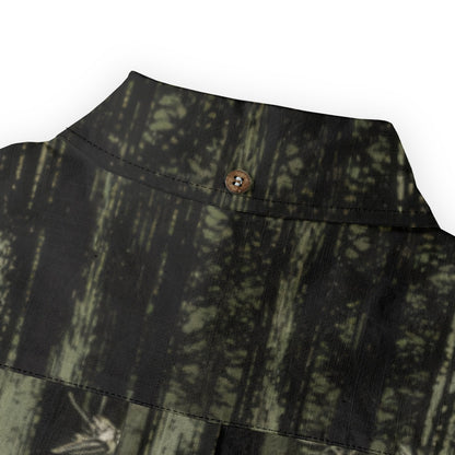 DEEP FOREST - Cotton Men's Casual Lapel Long Sleeve Shirt #GARDEN