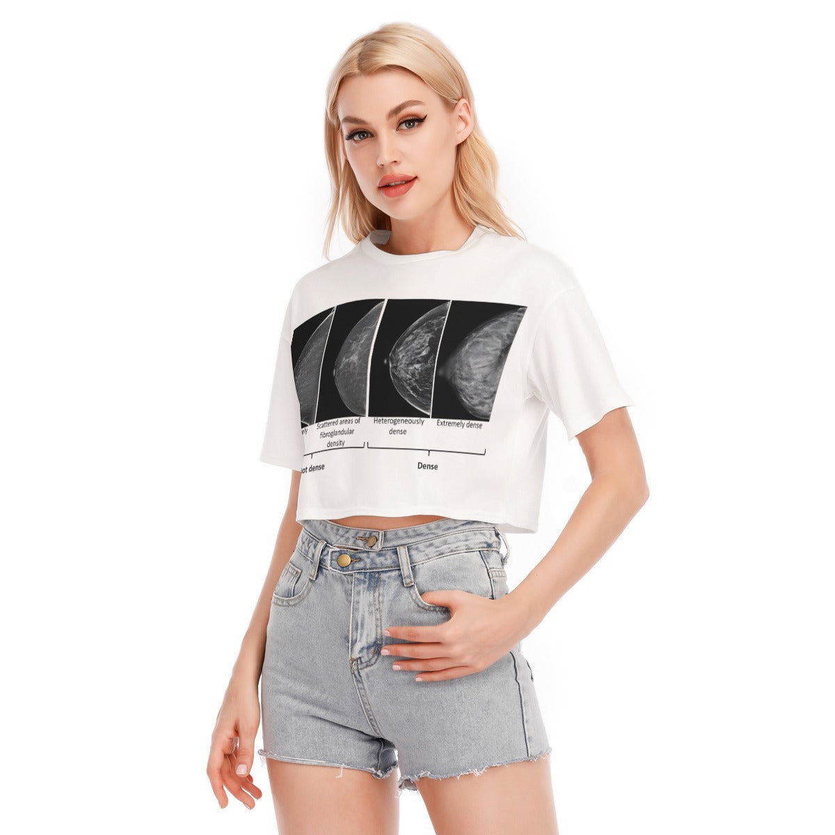 MAMMOGRAM by Riffhaus - Women's Cropped Cotton T-Shirt -#PERIOD 25R11