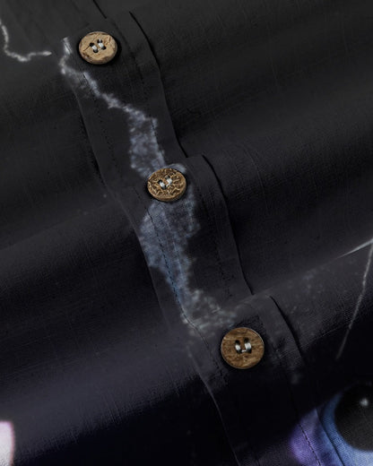 EYES OPEN by Riffhaus - Unisex Breathable Cotton Shirt - Aurora Frozen Riff