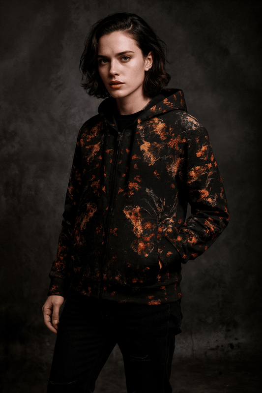 COCOON by Riffhaus - Heavy Unisex Cotton Pullover Hoodie With Zipper - Sofia Isella Riff