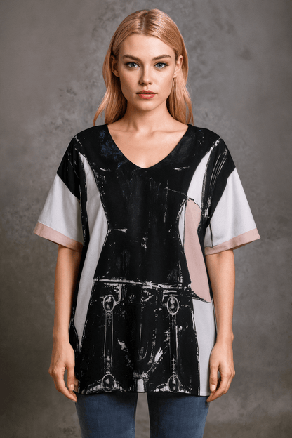 MUSE by Riffhaus - Women's Bat Sleeves Lightweight Cotton Blouse - Sofia Isella Riff