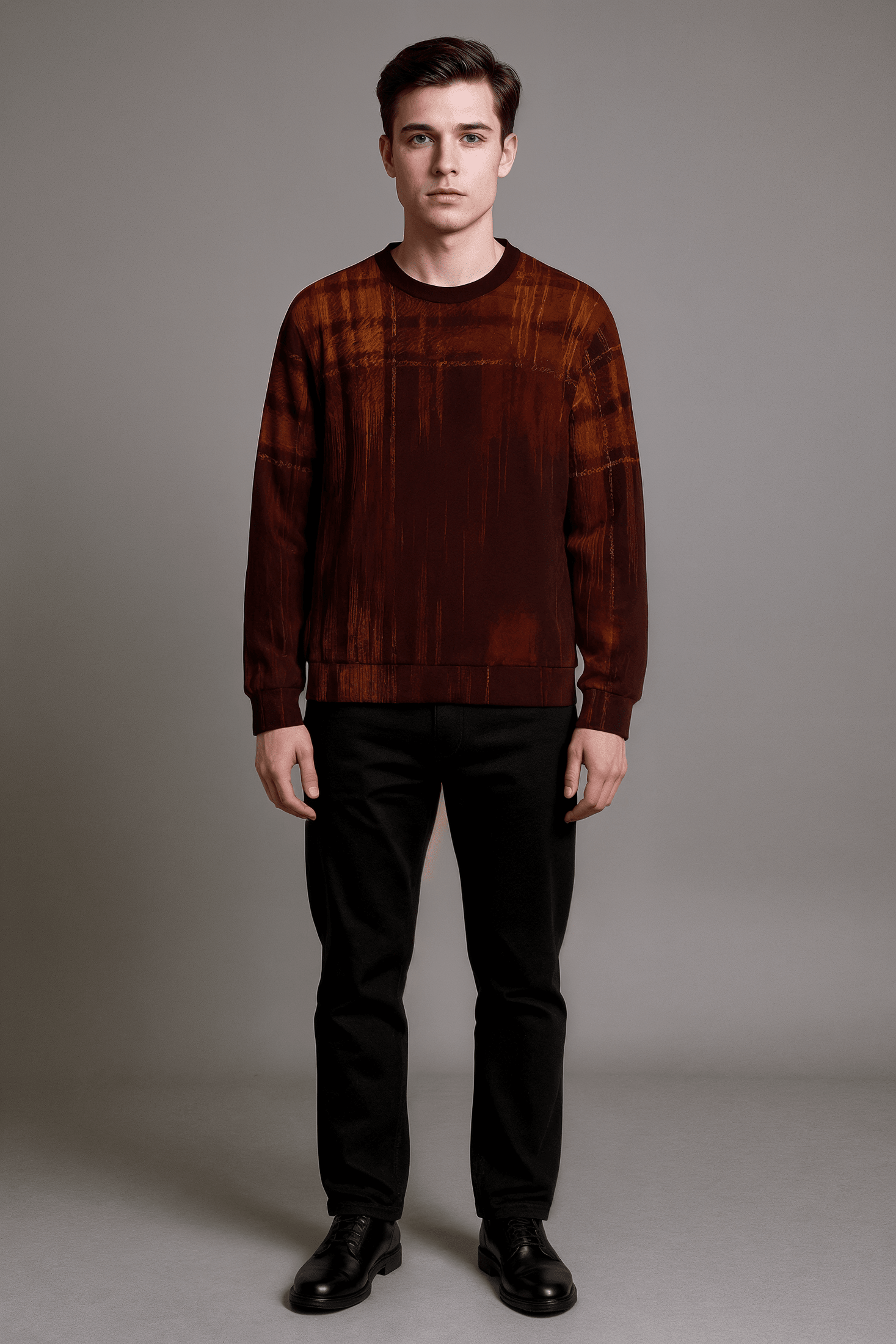 MELTED PLAID by Riffhaus - Unisex Heavy Cotton Crew Sweatshirt - Sofia Isella Riff