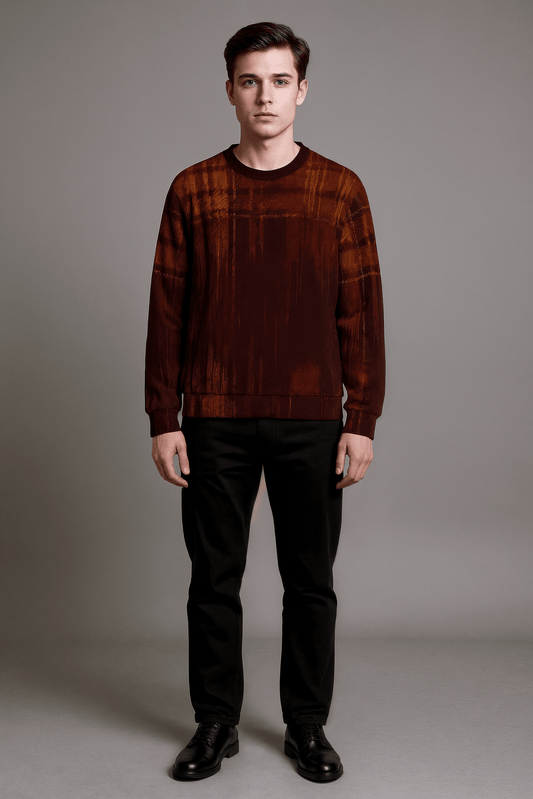 MELTED PLAID by Riffhaus - Unisex Heavy Cotton Crew Sweatshirt - Sofia Isella Riff