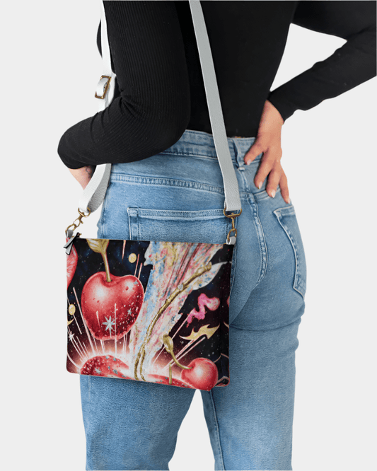 CHERRY BOMB by Riffhaus -Crossbody Purse - Vegan (Kesha Period Riff)
