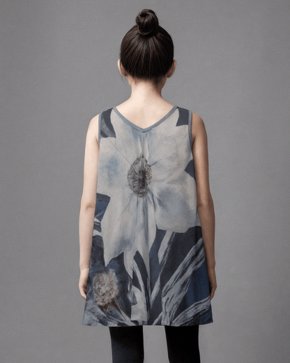 FROST DREAM by Riffhaus Kid's Sleeveless Dress 100% Cotton - Aurora Frozen Riff