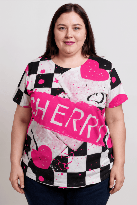 CHERRY CHECK MATE by Riffhaus - Loose Tank Top - Kesha Period Riff