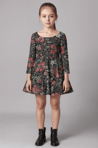BOUQUET by Riffhaus - Kid's Long Sleeve Dress - Florence + The Machine Riff