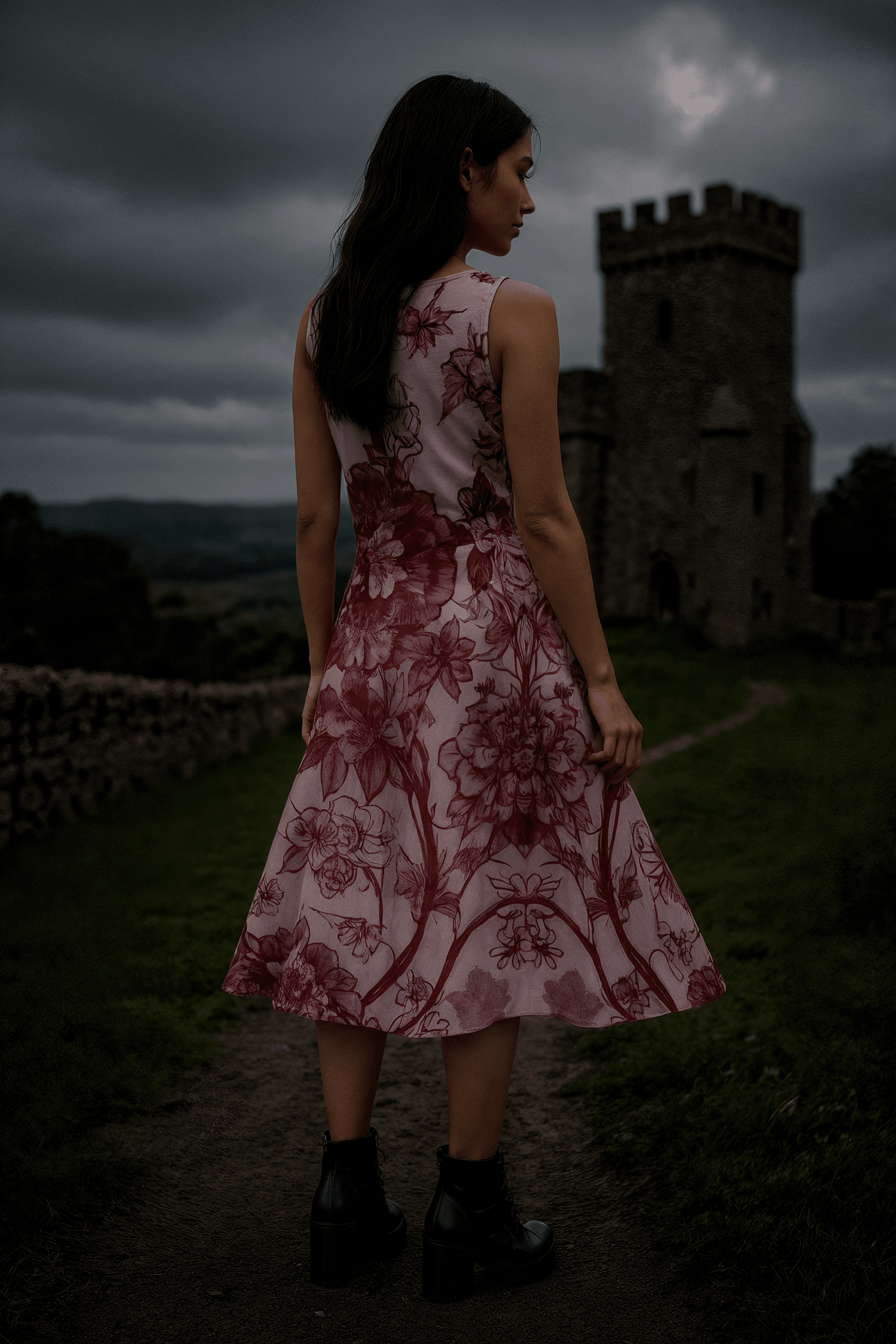 CROW by Riffhaus - Women's Sleeveless Dress With Diagonal Pocket - Florence + The Machine Riff