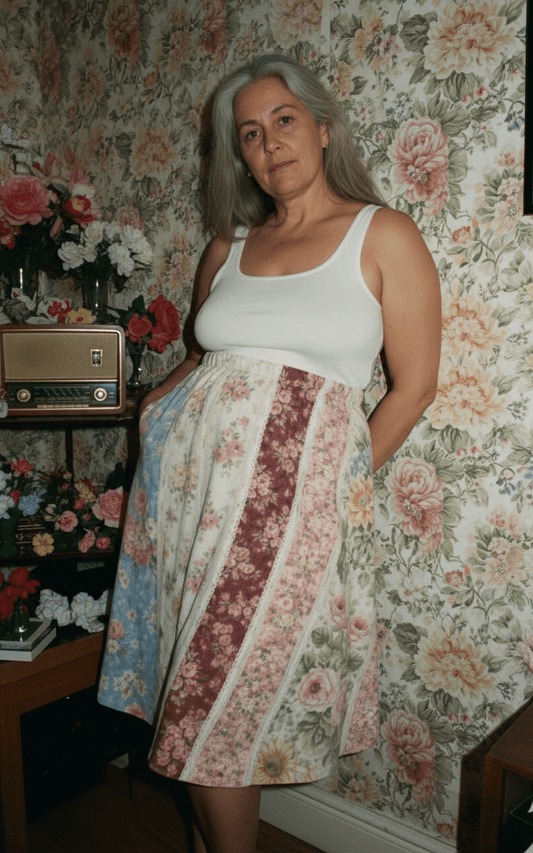 CLUTTERED,  Skirt w/Pockets