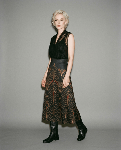 FAN OUT Riffhaus Midi Skirt