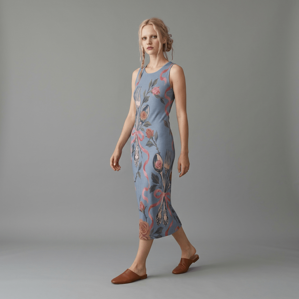 GOOD GIRL Riffhaus Jersey Maxi Dress