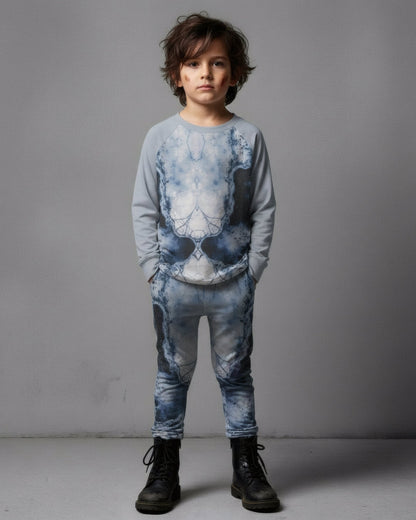 FROSTBITE by Riffhaus - Kid's Raglan Sleeve Pajamas With Wide Ankles - Aurora Frozen Riff