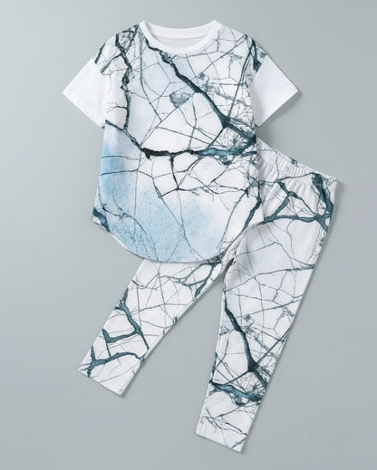 SEED by Riffhaus - Kids' Casual Top and Pants Set - Aurora Frozen Riff