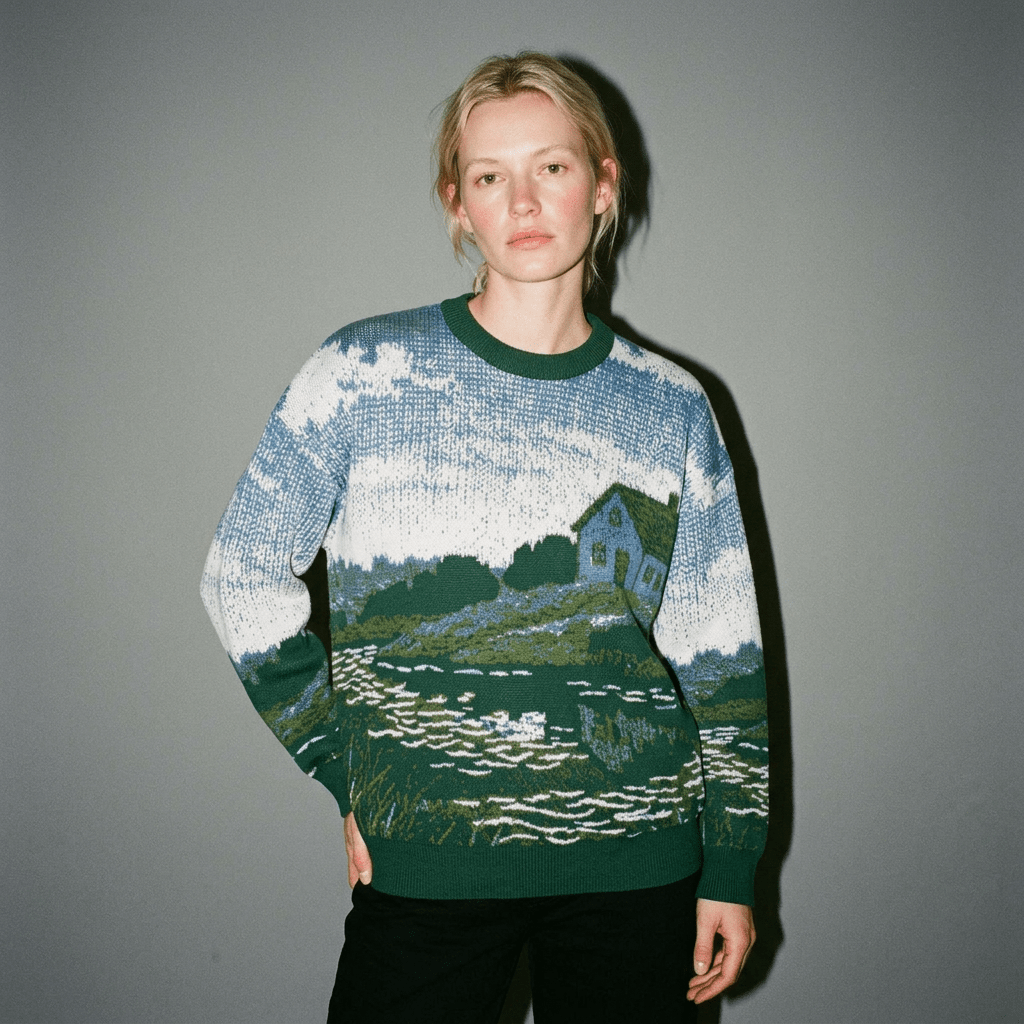 LITTLE HOUSE Riffhaus relaxed knit sweater