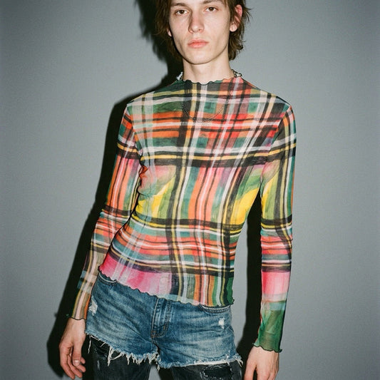 LOUD PLAID Riffhaus Mesh Top
