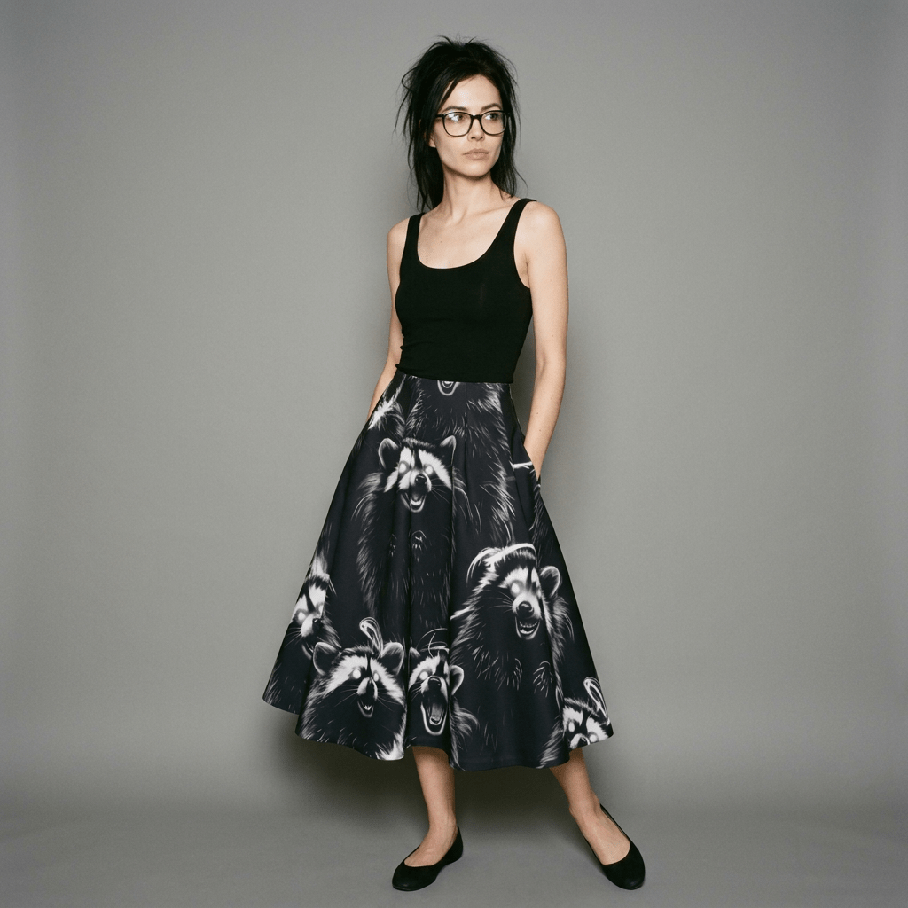 MORE RACCOONS Riffhaus Skirt