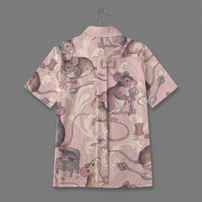 PETTY CRIMES Riffhaus Short-Sleeve Cotton Shirt