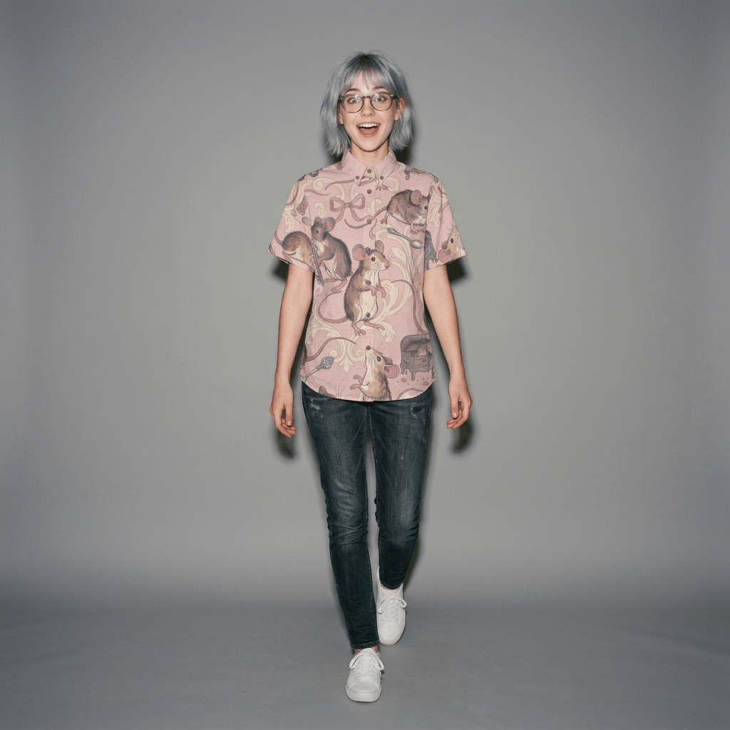 PETTY CRIMES Riffhaus Short-Sleeve Cotton Shirt