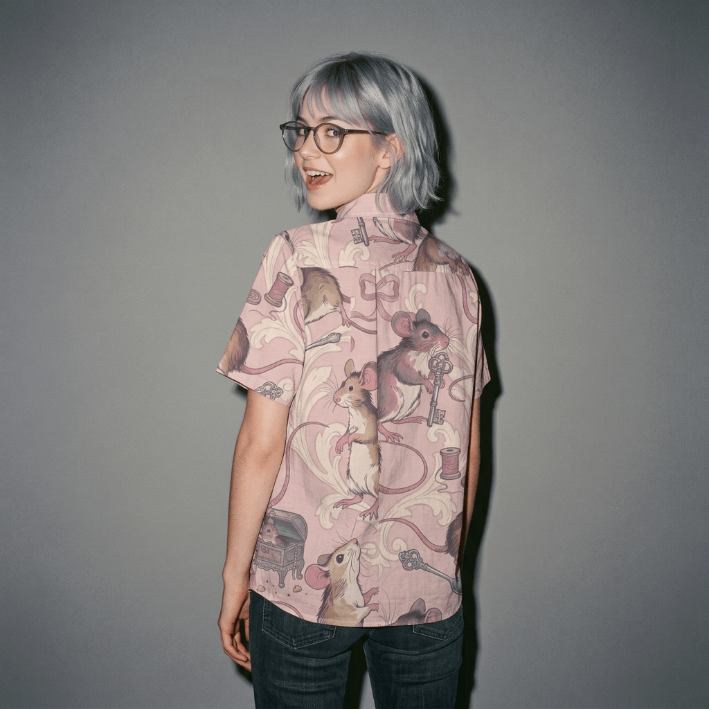 PETTY CRIMES Riffhaus Short-Sleeve Cotton Shirt