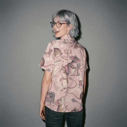 PETTY CRIMES Riffhaus Short-Sleeve Cotton Shirt