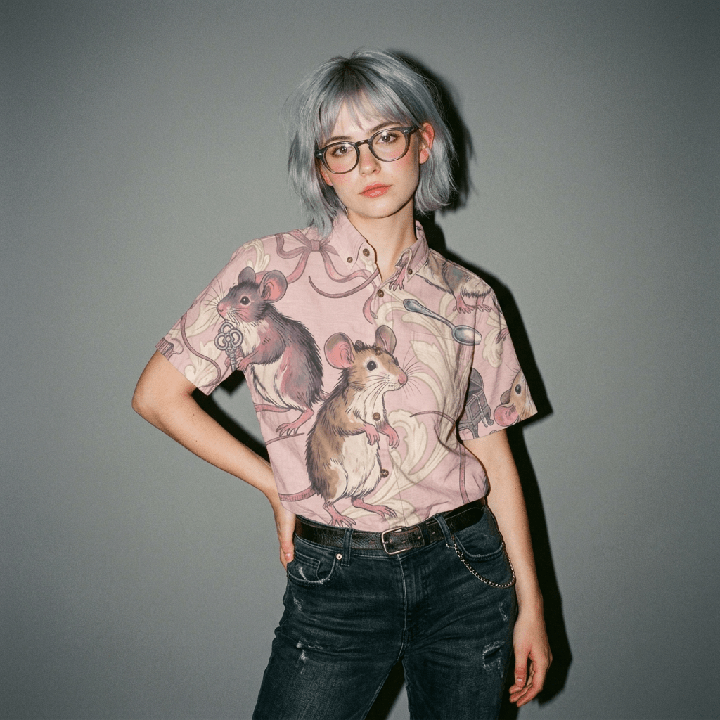 PETTY CRIMES Riffhaus Short-Sleeve Cotton Shirt
