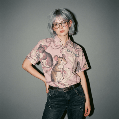 PETTY CRIMES Riffhaus Short-Sleeve Cotton Shirt