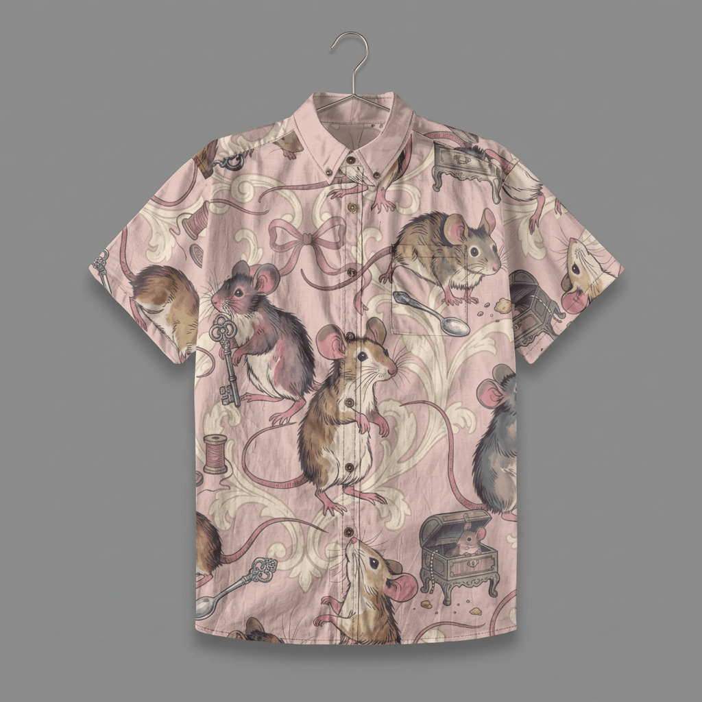 PETTY CRIMES Riffhaus Short-Sleeve Cotton Shirt
