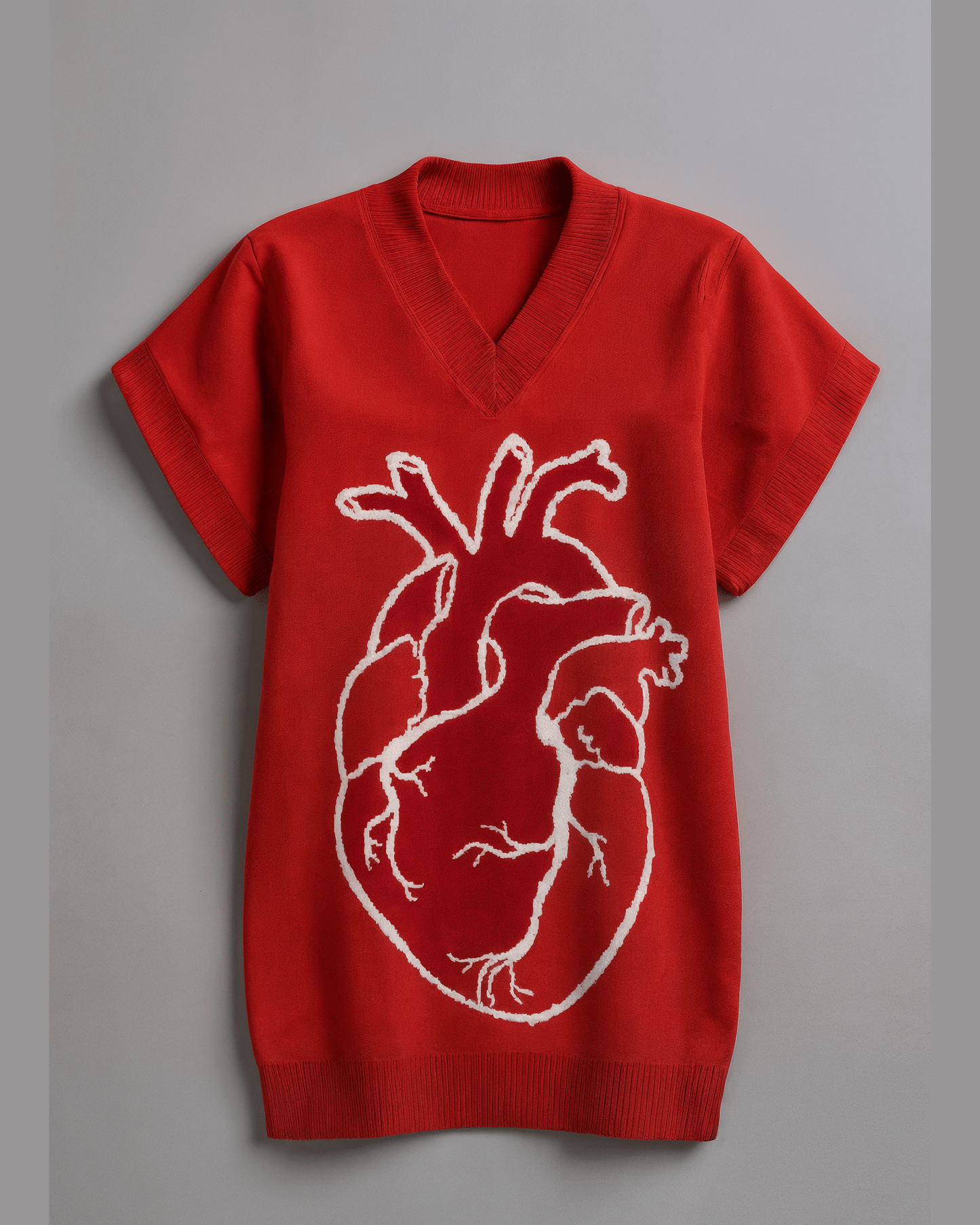 FROZEN HEART by Riffhaus - Wool Jacquard Oversized Vest/Dress - Aurora Frozen Riff