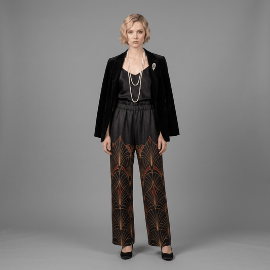 STRIDE Riffhaus Silk Pants, Wide Leg
