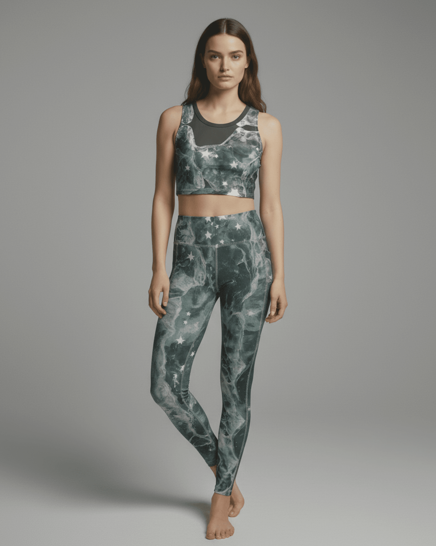 LAST STAR by Riffhaus - High-Stretch Short Women's Tank Top - Aurora Frozen Riff