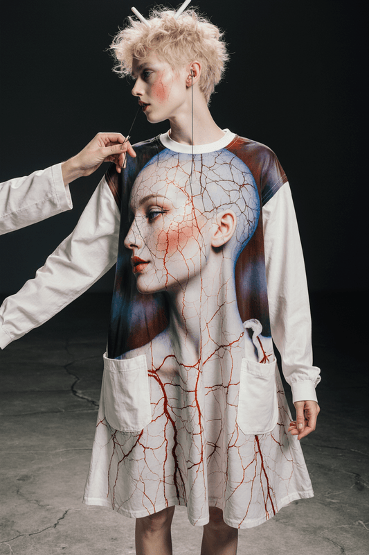 MARIONETTE COMPLEX by Riffhaus Women's Longsleeve Baggy Ballet Punk Dress - Sofia Isella Riff