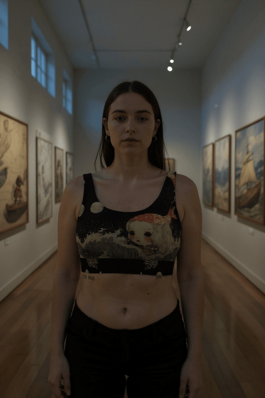Riffhaus Women's Bralette - At Sea Japanese Breakfast Melancholy Riff
