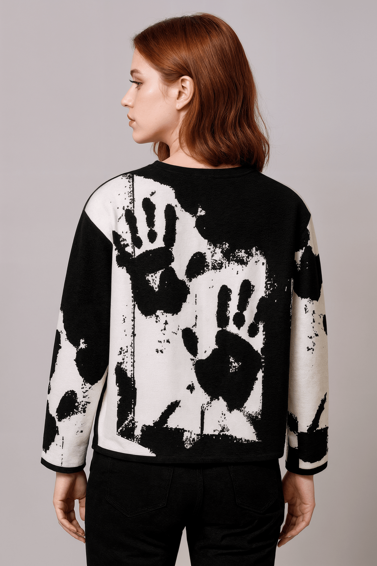 LET ME OUT by Riffhaus - Women’s straight bottom knitted sweater - Sofia Isella Riff