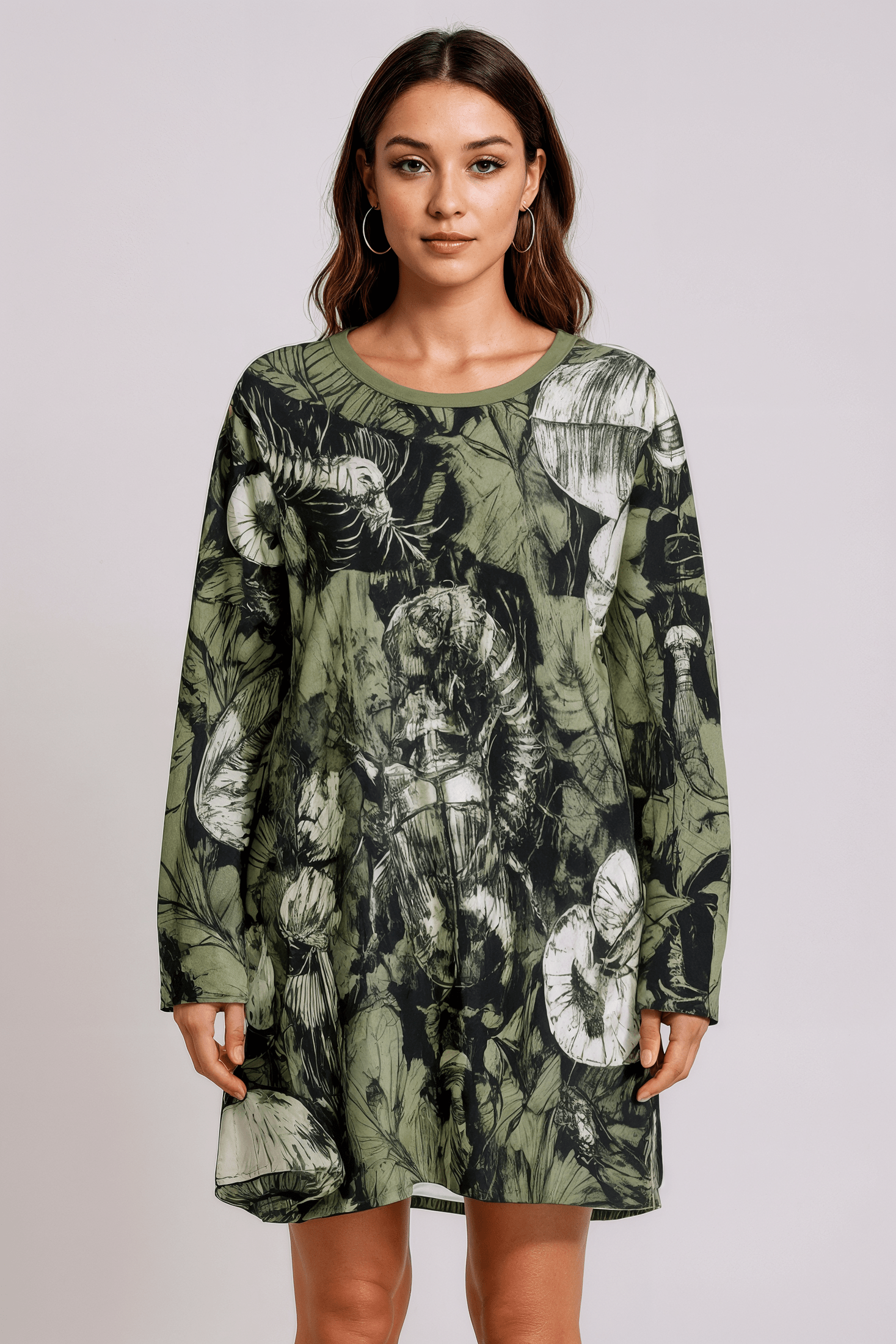 UNDERGROUND by Riffhaus - Women's Loose Crew Neck Jersey Dress with 2 Pockets - Sofia Isella Riff