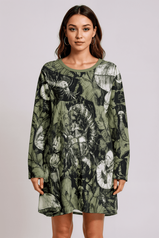 UNDERGROUND by Riffhaus - Women's Loose Crew Neck Jersey Dress with 2 Pockets - Sofia Isella Riff